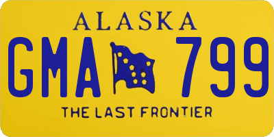 AK license plate GMA799