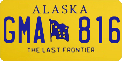 AK license plate GMA816