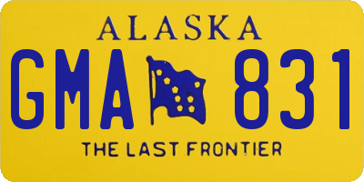 AK license plate GMA831