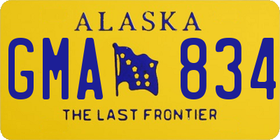 AK license plate GMA834