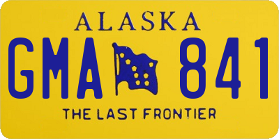 AK license plate GMA841