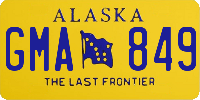 AK license plate GMA849