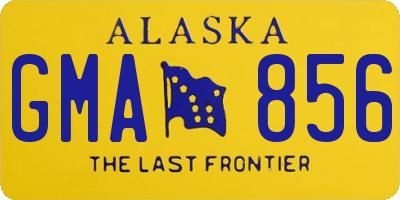 AK license plate GMA856