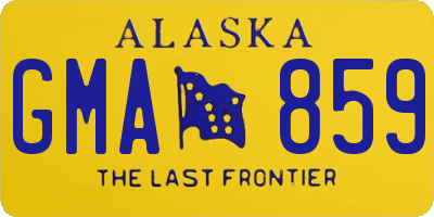 AK license plate GMA859