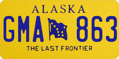 AK license plate GMA863