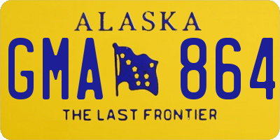 AK license plate GMA864