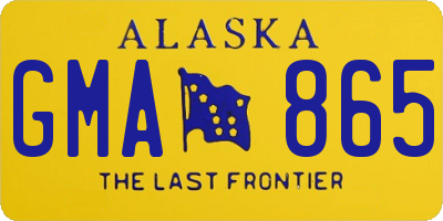 AK license plate GMA865