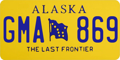 AK license plate GMA869