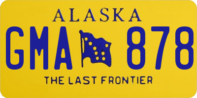 AK license plate GMA878