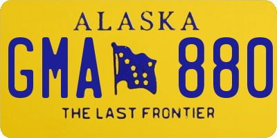 AK license plate GMA880
