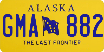 AK license plate GMA882