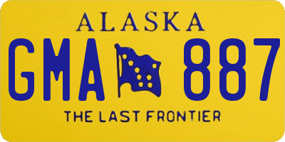 AK license plate GMA887