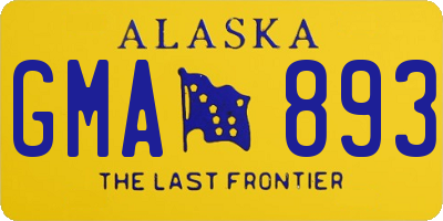 AK license plate GMA893
