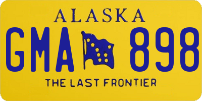 AK license plate GMA898
