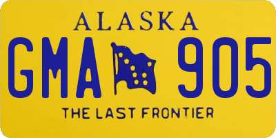 AK license plate GMA905
