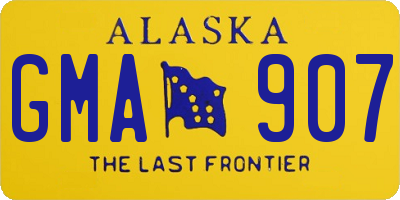 AK license plate GMA907