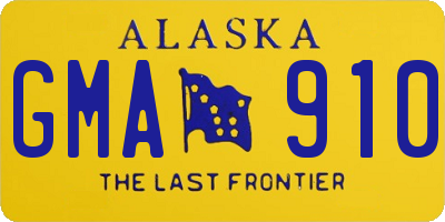 AK license plate GMA910