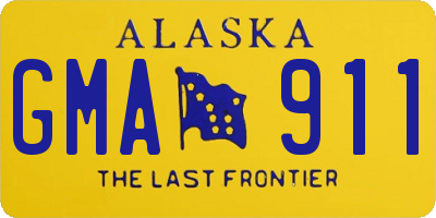 AK license plate GMA911