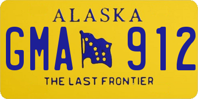 AK license plate GMA912