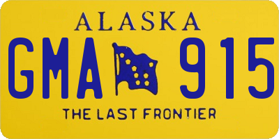 AK license plate GMA915