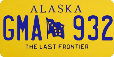 AK license plate GMA932