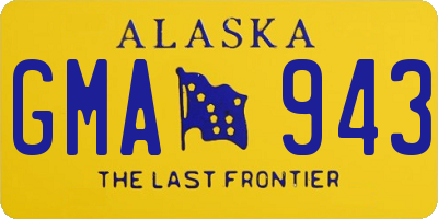 AK license plate GMA943