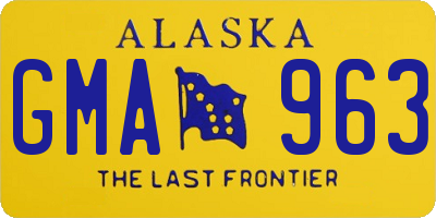 AK license plate GMA963