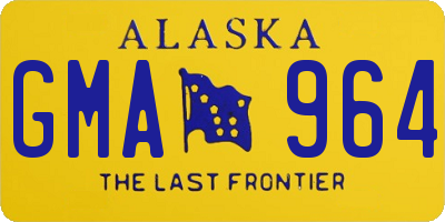 AK license plate GMA964
