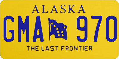 AK license plate GMA970