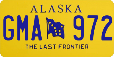 AK license plate GMA972