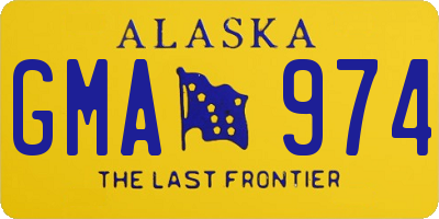 AK license plate GMA974