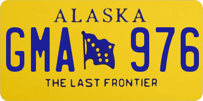 AK license plate GMA976