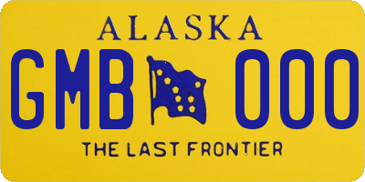 AK license plate GMB000