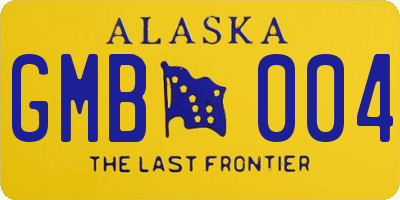 AK license plate GMB004