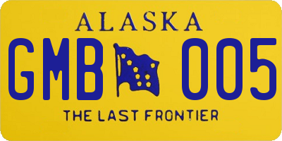 AK license plate GMB005