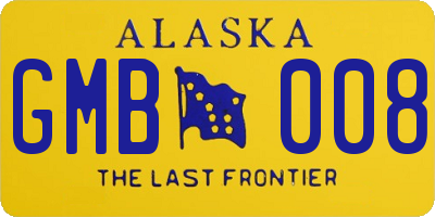 AK license plate GMB008