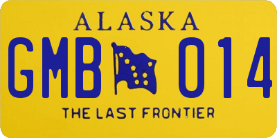 AK license plate GMB014