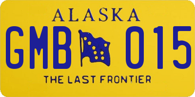 AK license plate GMB015