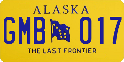 AK license plate GMB017