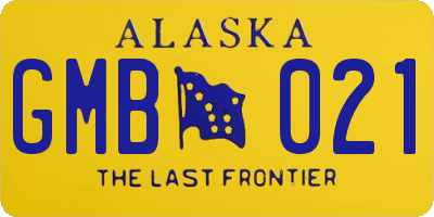 AK license plate GMB021