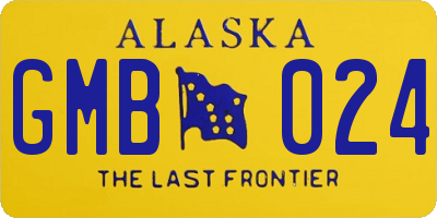 AK license plate GMB024
