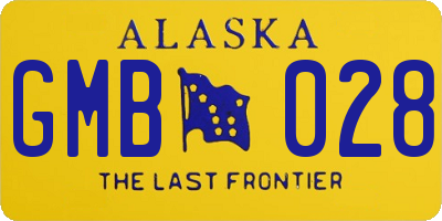 AK license plate GMB028