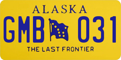 AK license plate GMB031