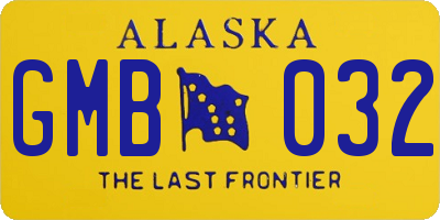 AK license plate GMB032