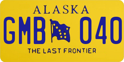 AK license plate GMB040