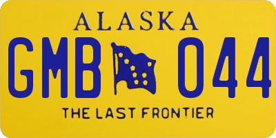 AK license plate GMB044