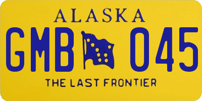 AK license plate GMB045