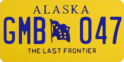 AK license plate GMB047