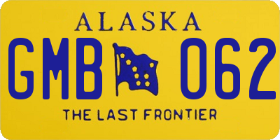 AK license plate GMB062