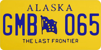 AK license plate GMB065